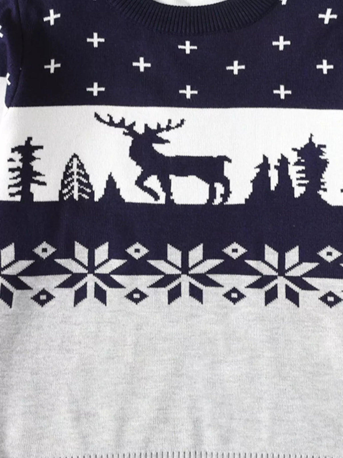 Kids' Reindeer Knit Christmas Sweater
