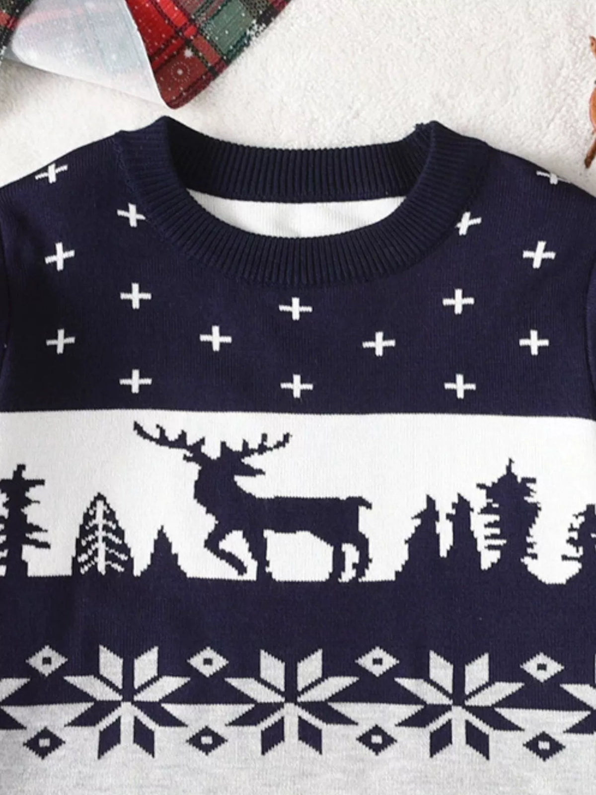 Kids' Reindeer Knit Christmas Sweater