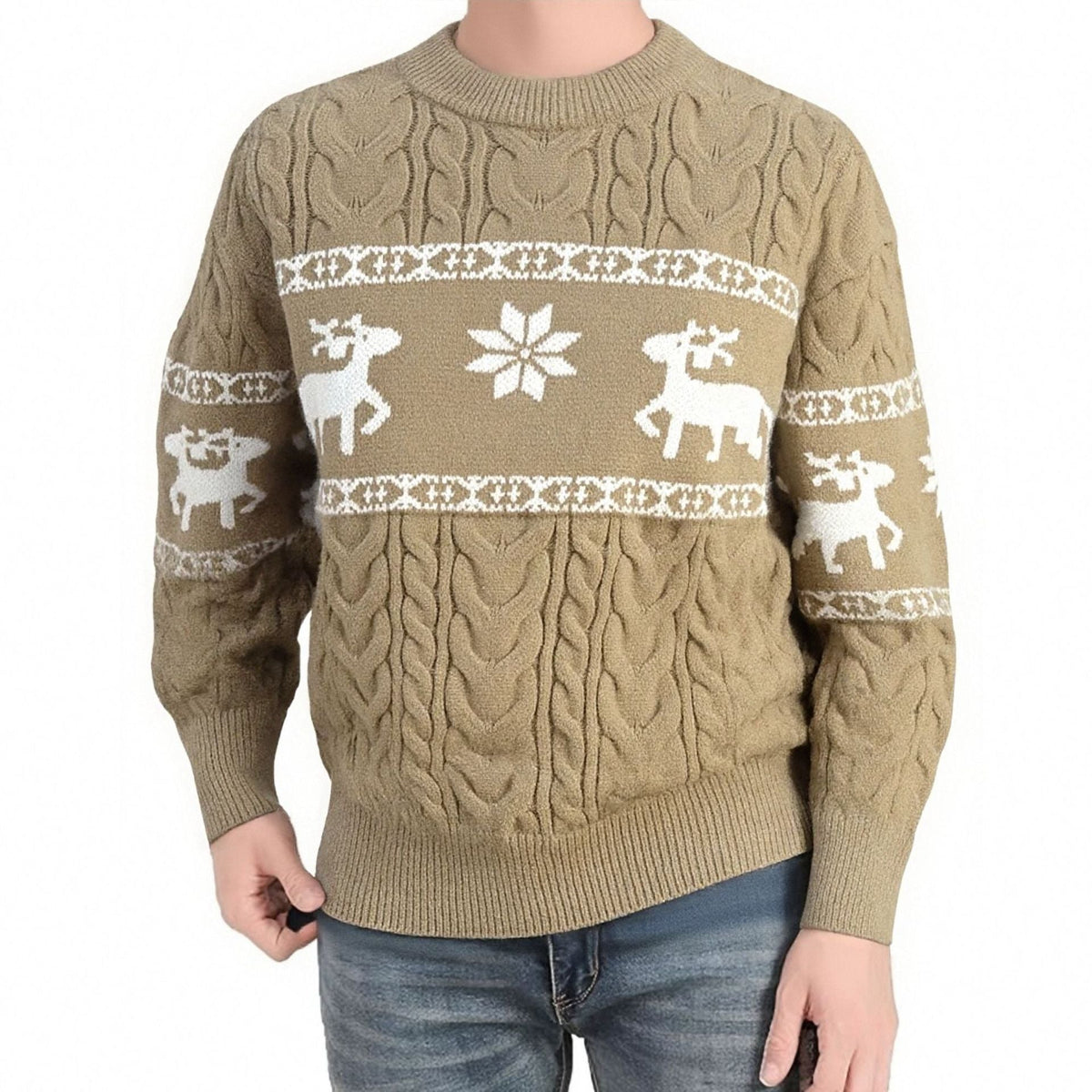 Men's Reindeer Knit Christmas Sweater