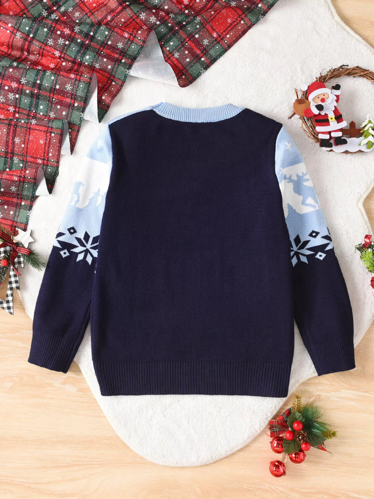 Kids' Reindeer Knit Christmas Sweater