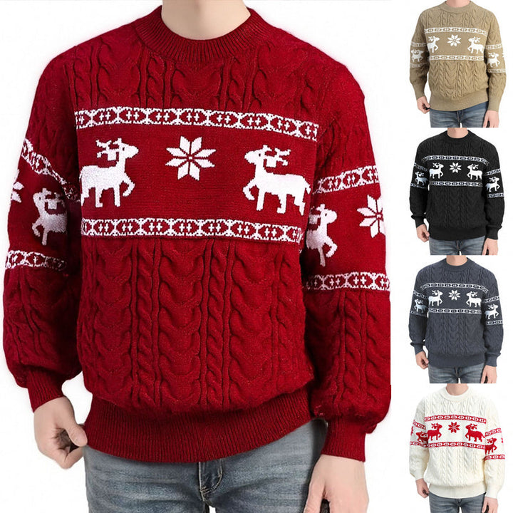 Men's Reindeer Knit Christmas Sweater