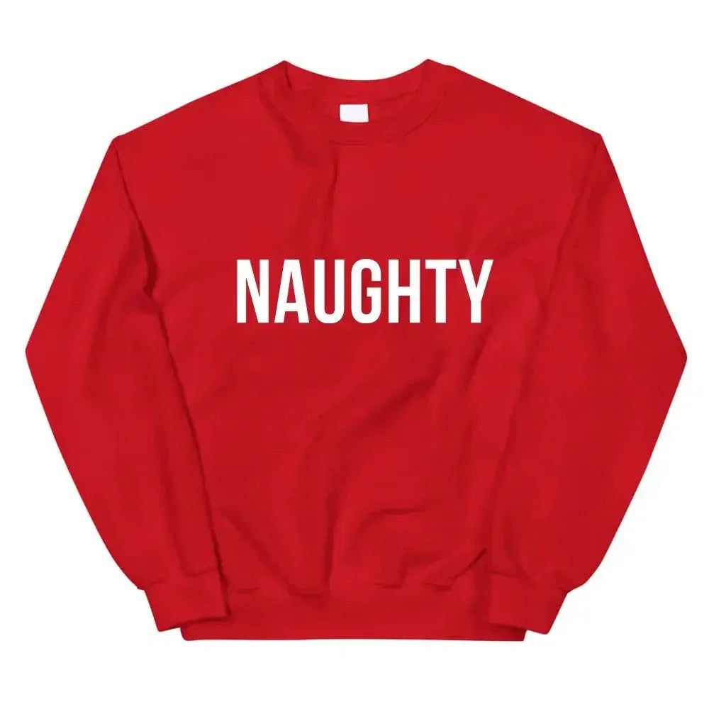 Christmas Naughty & Nice Couples Sweatshirt